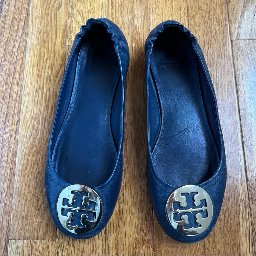 Navy blue Tory Burch flats sz 9